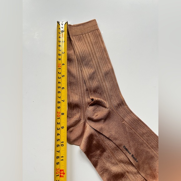 Simone Rocha Copper Ribbed Socks - Picture 2 of 5